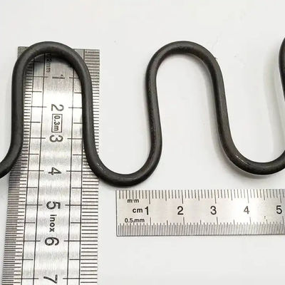Ukuran Disesuaikan Cat Hitam 3,6mm Baja Lapisan Bulat Sofa Zigzag Spring