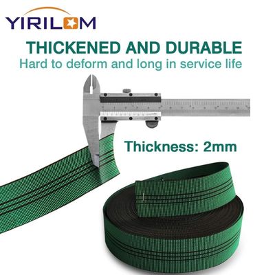 Customized Green 7cm Stretch PP Sofa Belt Edge Banding Straps 5cm Meubel Tapel Sofa Elastic Webbing Belt