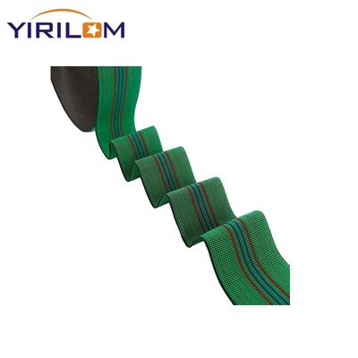 1.4mm-1.5mm Ketebalan Sofa Webbing Polypropylene Karet Bahan dalam warna hijau untuk kebutuhan Anda