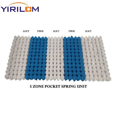 Disesuaikan 5 Zoned Pocket Spring Unit Dengan Kawat Baja Karbon Tinggi Untuk Kasur Nyaman