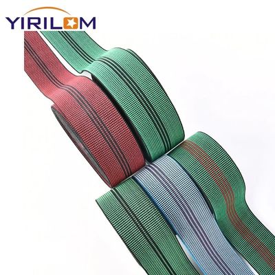 Polypropylene Rubber Sofa Webbing dengan 50% elongasi dan panjang yang dapat disesuaikan untuk dukungan furnitur