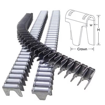 Crown 22mm Galvanized Clip Fasteners untuk Produksi Spring Mattress