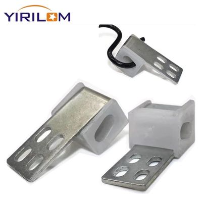 Klip Pegas Setengah Plastik Berlapis Seng 4 Lubang untuk Pemasangan Furnitur Sofa