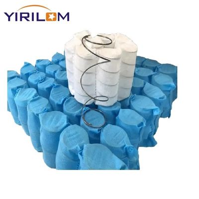 Customized Putih atau Biru 1,8 mm Wire Diameter Elastis Pocket Spring Coils untuk Kusen Sofa