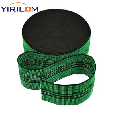 Polyester High Elasticity Sofa Webbing dengan karet untuk perbaikan furnitur dan pita elastis