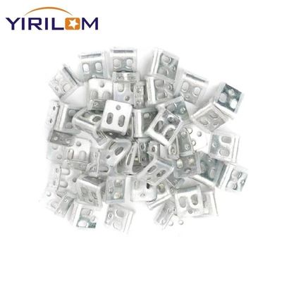 5 lubang Zinc dilapisi setengah plastik ditutupi sofa Spring Clip untuk pemasangan furnitur