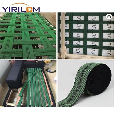 Aksesoris furnitur warna hijau 50 mm tali tali sofa elastis