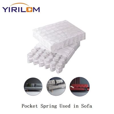 Disesuaikan 1.8mm 2.0mm Steel Wire Sofa Pocket Spring Unit Untuk Sofa Dengan Kain Tenun Dan Desain Kantong Individu