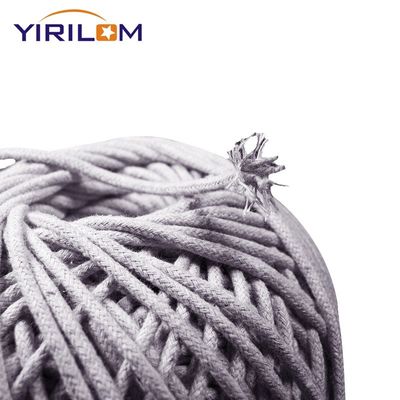 China Row Material Manufacturer Cotton Ropes Custom 3mm tebal abu-abu alami kerajinan kapas tali