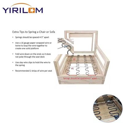 Kawat Baja Karbon Tinggi 3.8mm Pegas Zigzag Sinuous Sofa Untuk Sofa