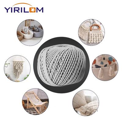 Grosir Aksesoris tali pipa kapas alami 4mm untuk furnitur