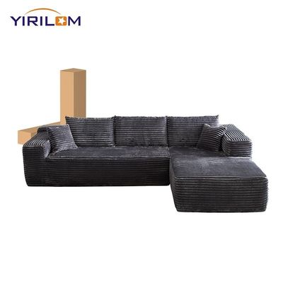 Sofa Sudut Modular Sofa Kompresi Kemasan Sofa Bentuk-L Modular Sofa Sudut Dengan Chaise Tidak Perlu Perakitan