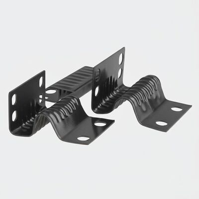 Klip musim semi berlapis seng 4 lubang untuk perangkat keras sofa dengan desain setengah plastik