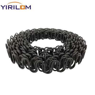 Harga bagus Pegas Zigzag Baja 3.6mm Ukuran Kustom Cat Hitam untuk Furnitur Sofa on line