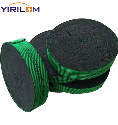Polyester High Elasticity Sofa Webbing dengan karet untuk perbaikan furnitur dan pita elastis