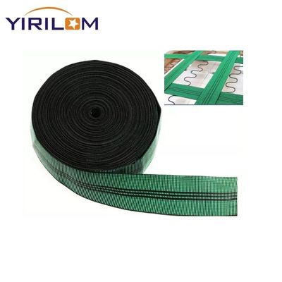Green bergaris tinggi elastisitas Sofa Webbing dengan air / minyak / tahan noda dan 500 lbs berat kapasitas