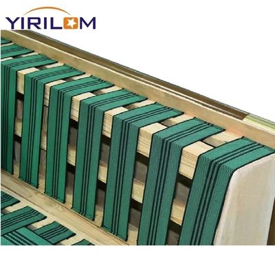 Harga bagus Anyaman Sofa Elastis Hijau Lebar 50mm dengan Campuran Karet Polypropylene untuk Pelapis Furnitur on line
