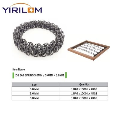 Kawat Baja Karbon Tinggi 3.8mm Sofa Zigzag Spring dengan Kapasitas Beban 50-80kg untuk Dukungan Kursi Sofa