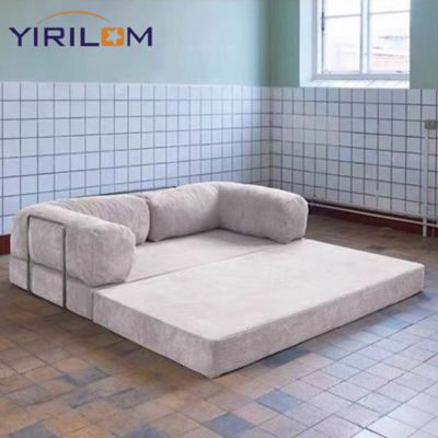 Harga bagus Sofa Modular Kain Putih Mewah Desain Modern Terkompresi untuk Transportasi Mudah Sofa Ruang Tamu on line