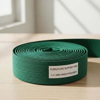 Harga bagus 1.4mm-1.5mm Ketebalan Webbing Sofa Karet Polipropilena dengan Daya Tahan Tinggi untuk Dukungan Furnitur on line