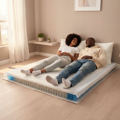 5 Zone Pocket Spring Unit with High Carbon Steel Wire for Customizable Mattress and Sofa Support