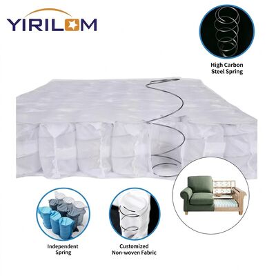 Pegas Sofa Non-woven Breathable 80gsm dengan Inti Pegas Gulungan Independen 1.8mm dan Kawat Baja Karbon Tinggi