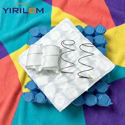 Kain non-woven putih Micro Pocket Spring Coil untuk kursi sofa dan bantal dengan kawat baja