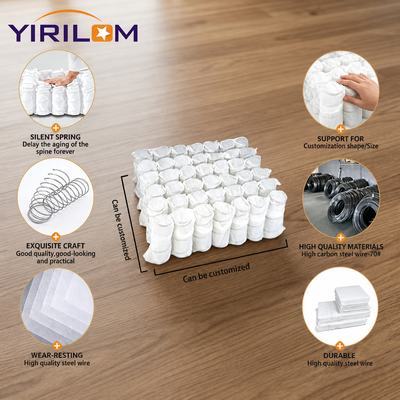 Bernafas Kain Non-Woven Baja Karbon Tinggi Wire Sofa Pocket Spring Unit dengan Tinggi 6-25cm