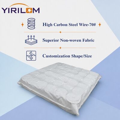 6-12cm Tinggi disesuaikan Sofa Pocket Spring Unit dengan # 70 Steel Wire dan Non Woven Kain Cover