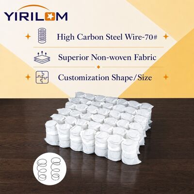 Pegas Kantong Sofa Baja Karbon Tinggi 2.0mm yang Dibungkus Secara Individual dengan Penutup Kain Non-Woven