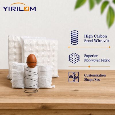 Unit spring kantong kompresi dengan kawat baja karbon tinggi untuk dukungan sofa independen