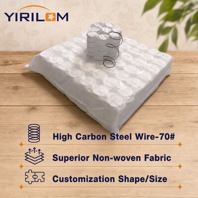 70gsm Bernafas Non-Woven Pocket Spring Unit dengan 1.0mm-1.8mm Steel Wire dan 6-12cm Tinggi Spring untuk Sofa Cushion