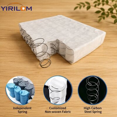 Pegas Spiral Berlapis Kain Non-woven Soft Touch dengan Kawat Baja 2.0mm untuk Bantalan Sofa Kustom