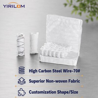 Kelembaban tahan kain Non-woven Sofa Pocket Spring Unit dengan ukuran yang disesuaikan untuk furnitur permadani