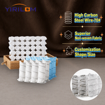 Harga bagus Unit Pegas Saku Terkompresi Kawat Baja 2.0mm Ukuran Kustom dengan Tinggi Pegas 6-12cm untuk Bantal Sofa on line