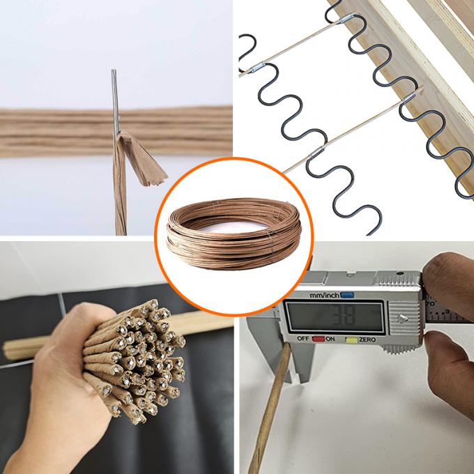 OEM Furniture Accessory 2.0mm Spring Wire Paper Fixing Wire untuk Sofa Zig Zag Spring 6